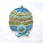 Eco Baby Hat, High-end 50%silk 50%wool, Size 6..