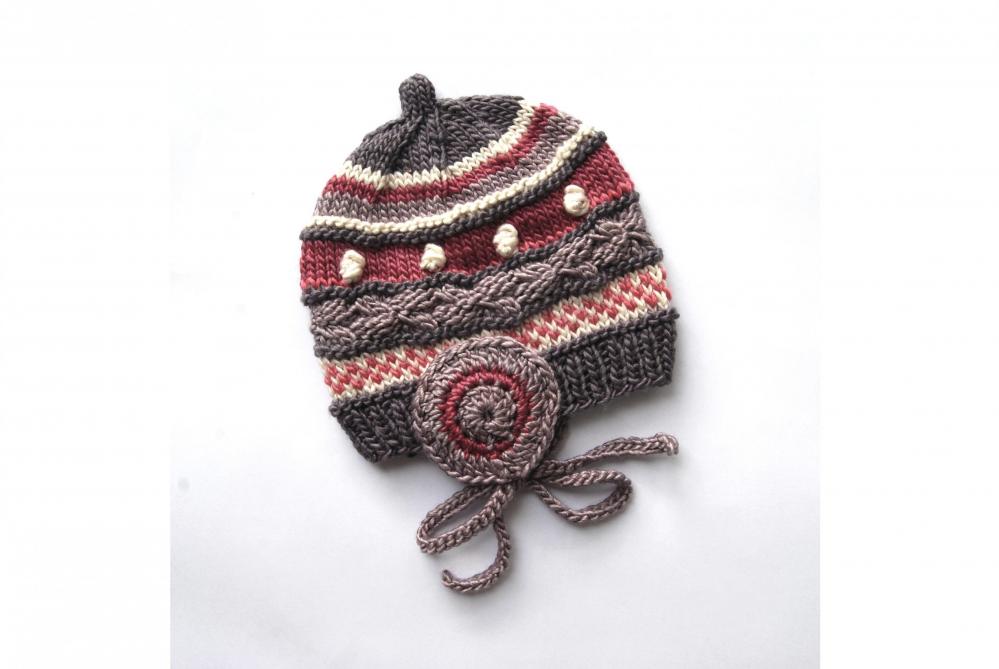 Organic Baby Hat, High-end 50%silk 50%wool, Size 6 Month, Swisshandmade