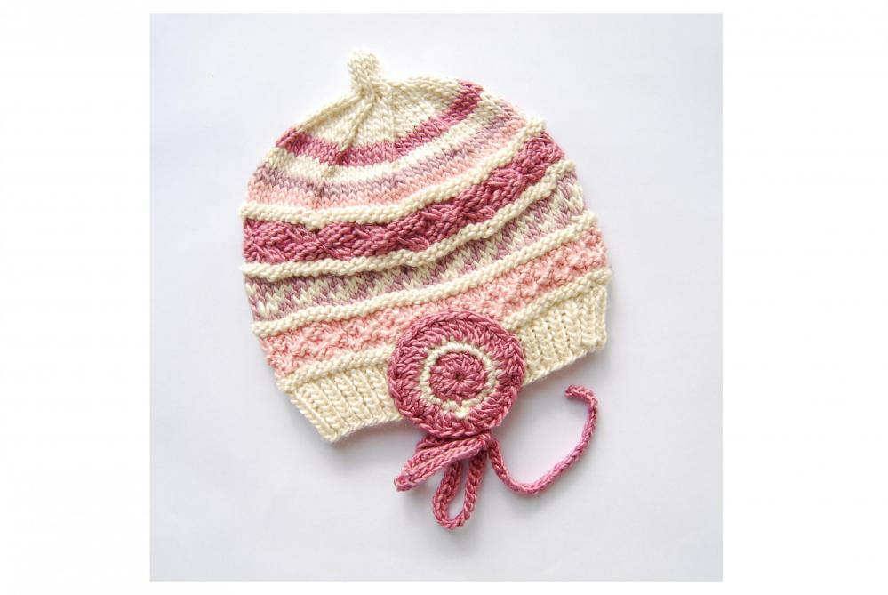 Natural Dye High-end Silk/wool Hat, Size 12 Month, Ooak